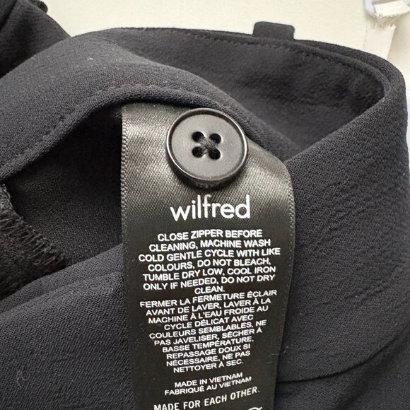 Aritzia Wilfred Cabaret Pant High Rise Slim Fit Flared Black Size 10 - Picture 9 of 10